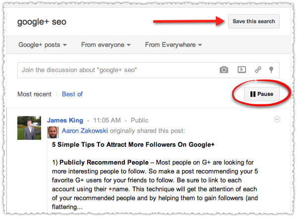 googleplus-real-time-results Google+ Real Time Results