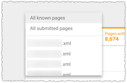 Index Coverage Report by Sitemap